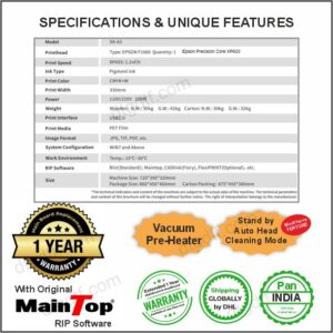 XARC PRO DTF printer key features and specifications