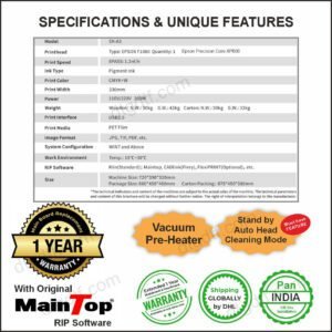 X ARC 600 PRO DTF printer side view specifications